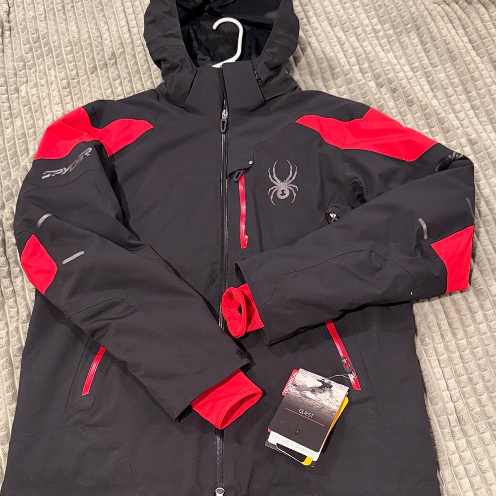Spyder Black and Red Winter ski jacket NWT